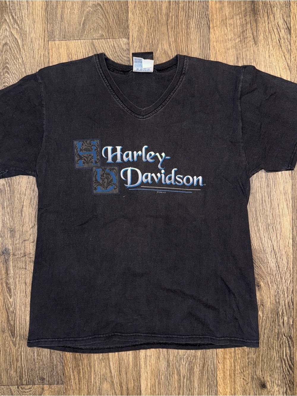Harley-Davidson Black V-Neck Logo Tee
